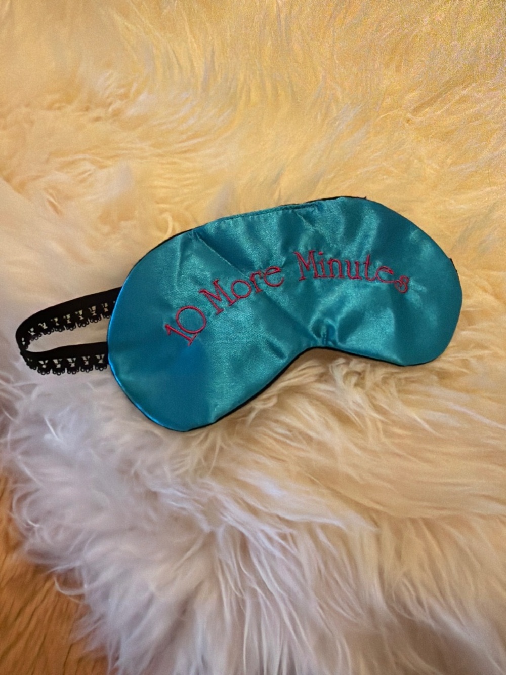 Blue sateen sleep mask - new